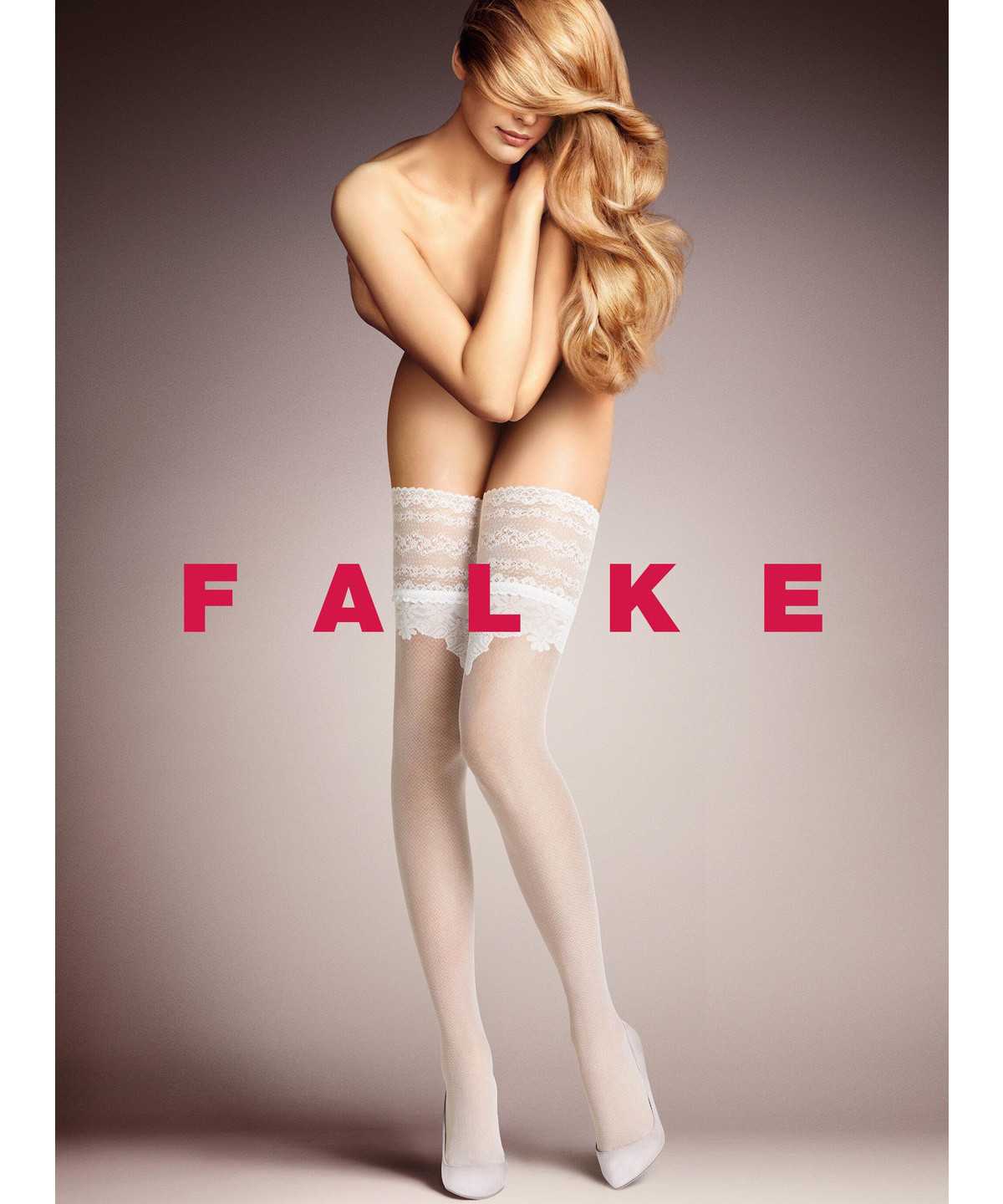 Dámské Thigh Highs Falke Ceremonial 20 DEN Stay-ups Bílé | 4062APYBF