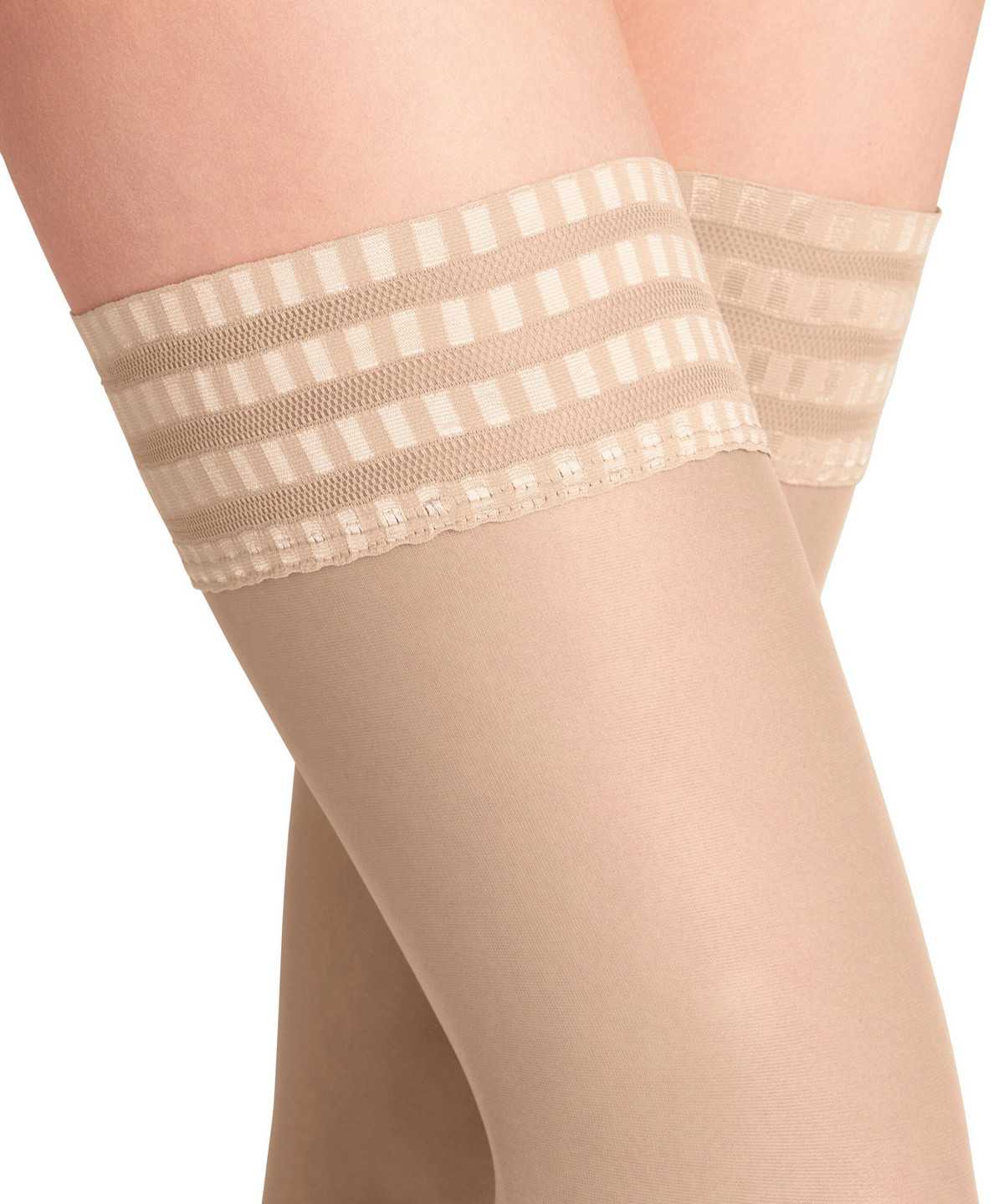 Dámské Thigh Highs Falke Pure Matt 20 DEN Stay-ups Béžový | 3681MKIPZ