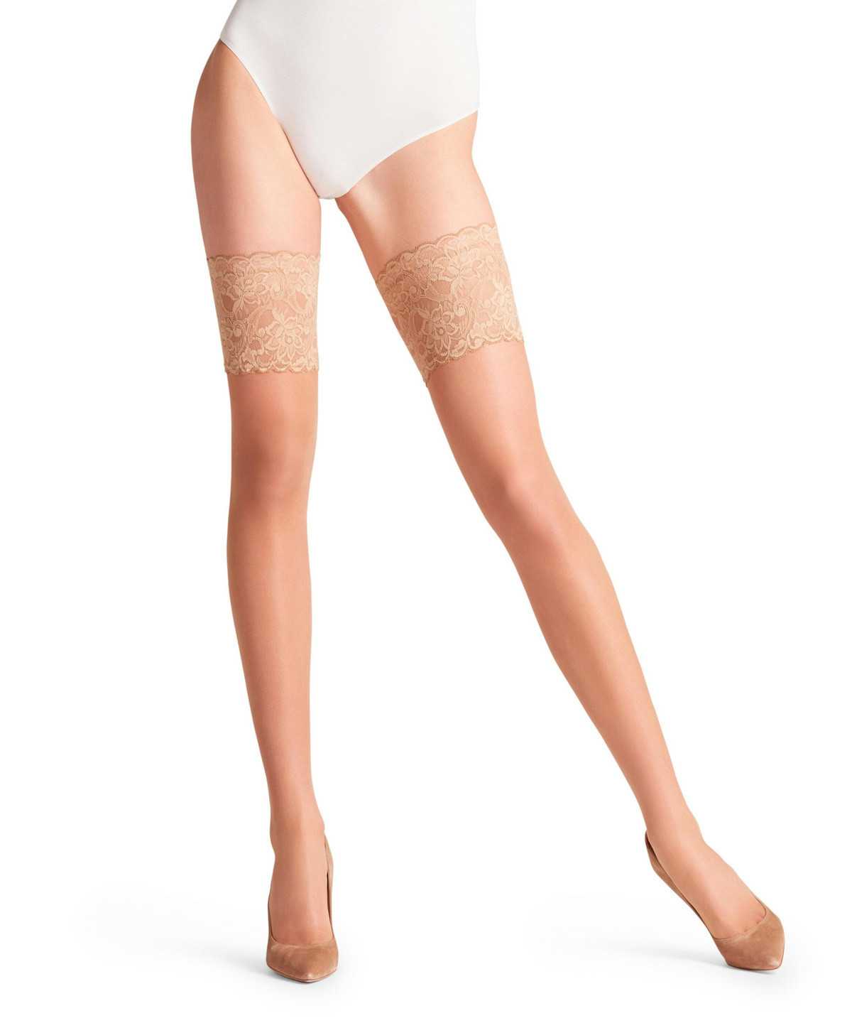 Dámské Thigh Highs Falke Seidenglatt 15 DEN Stay-ups Béžový | 0914RHQIC