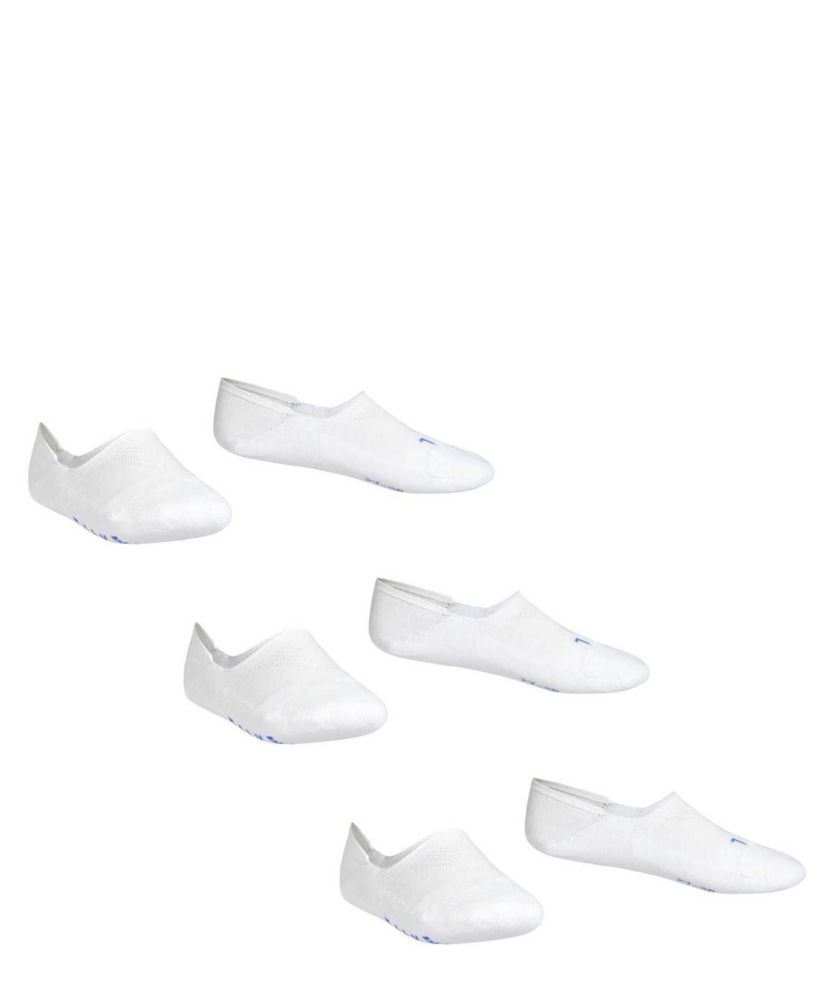 Dětské No Show Socks Falke Cool Kick 3-Pack Invisibles Bílé | 1390HKEAS