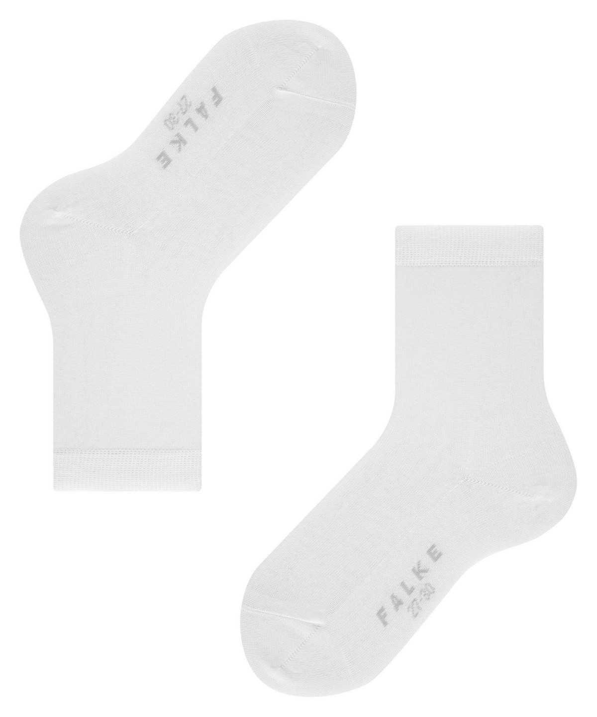 Dětské Ponožky Falke Cotton Finesse Socks Bílé | 4708LUWRJ