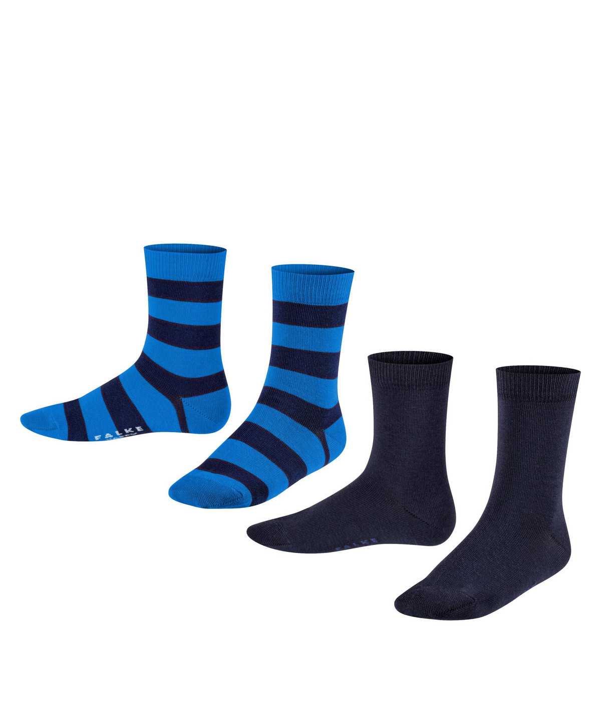 Dětské Ponožky Falke Happy Stripe 2-Pack Socks Černé | 4507HVCJS