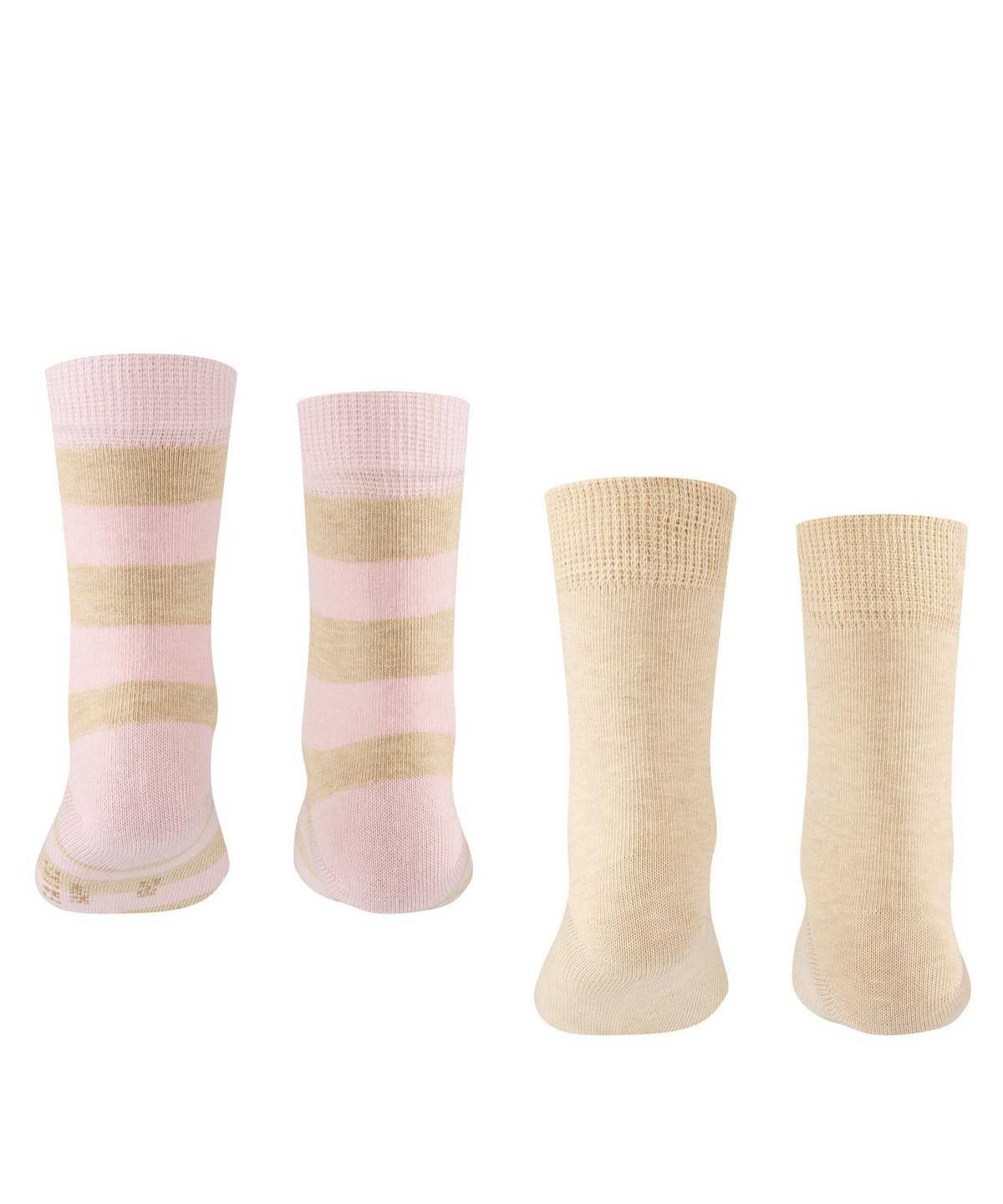 Dětské Ponožky Falke Happy Stripe 2-Pack Socks Béžový | 3419FWRCU