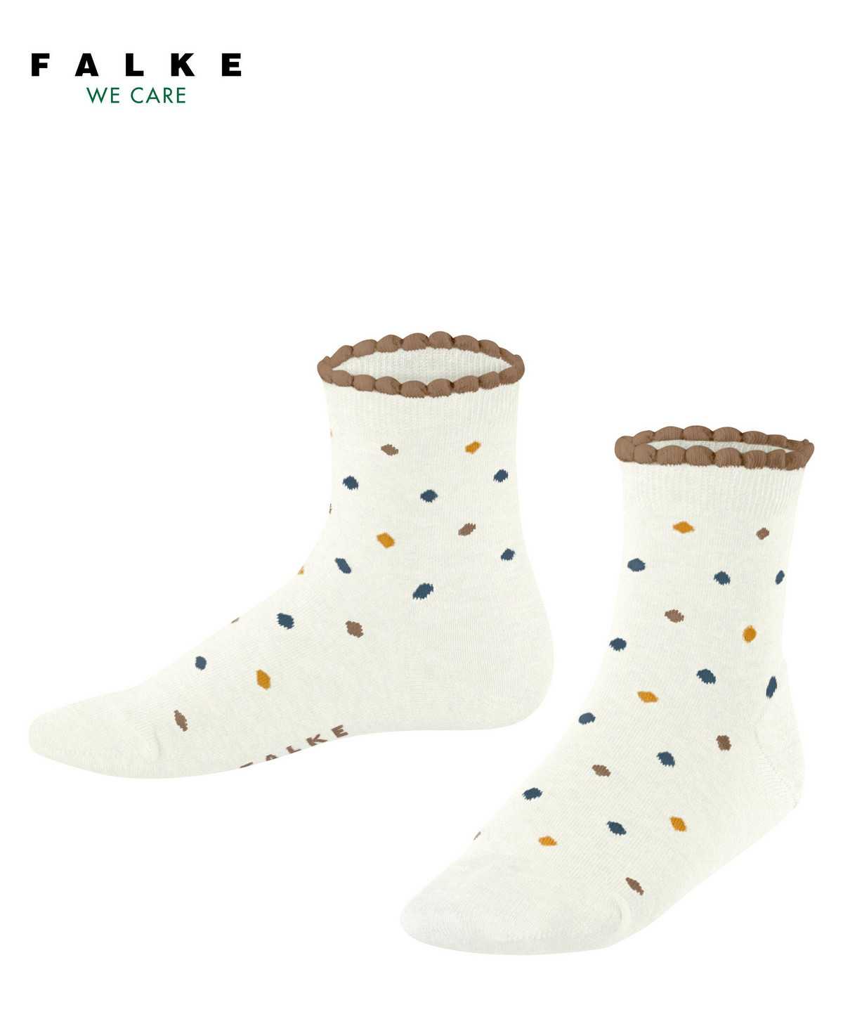 Dětské Ponožky Falke Multidot Short sock Bílé | 7506SGCNQ