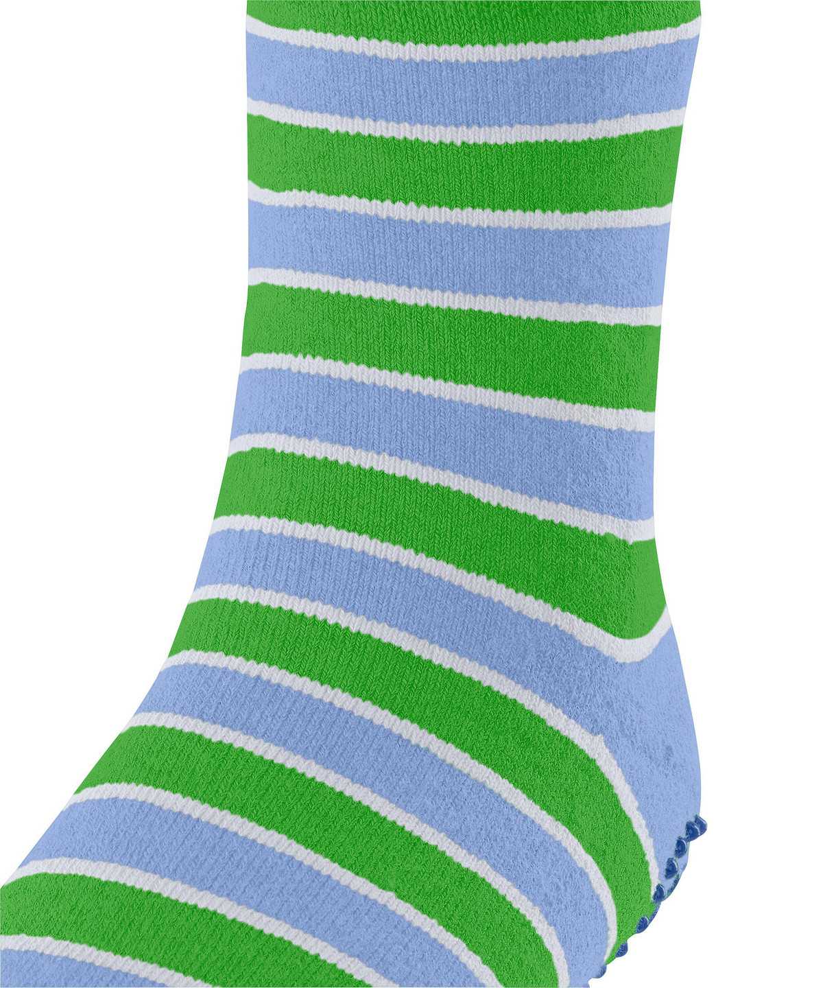 Dětské Ponožky Falke Simple Stripes House socks Zelene | 7034QVOUG