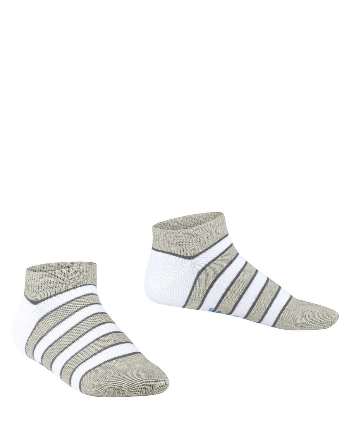 Dětské Ponožky Falke Simple Stripes Sneaker socks Šedé | 5034JGYSA