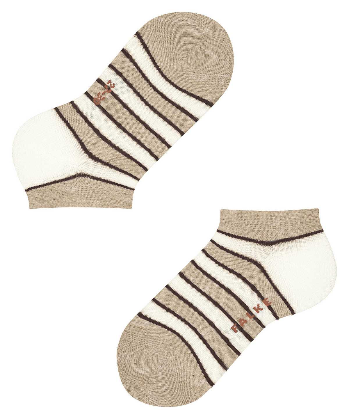 Dětské Ponožky Falke Simple Stripes Sneaker socks Béžový | 7604UQACP