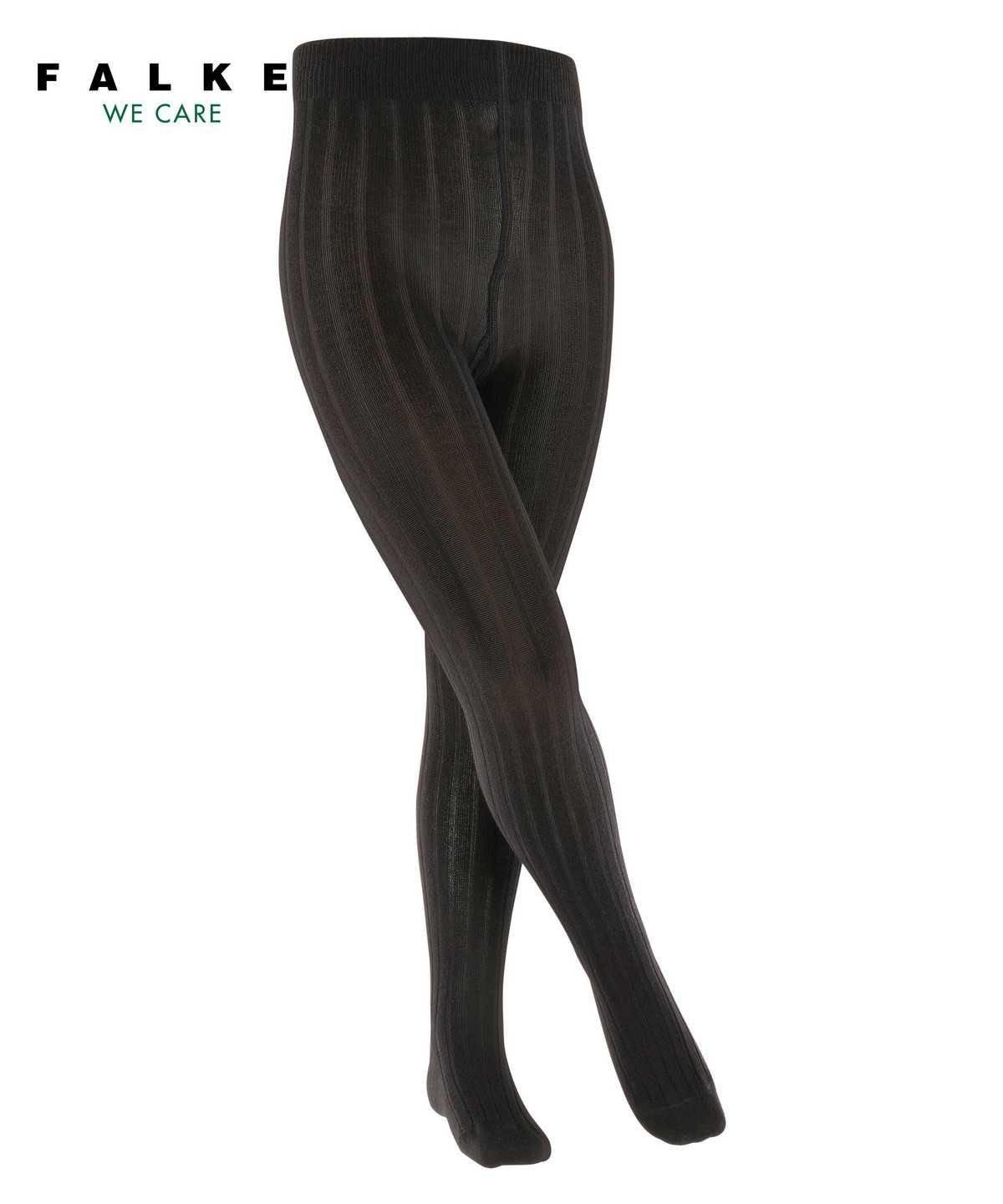 Dětské Tights Falke Classic Rib Tights Černé | 0196UXDPO