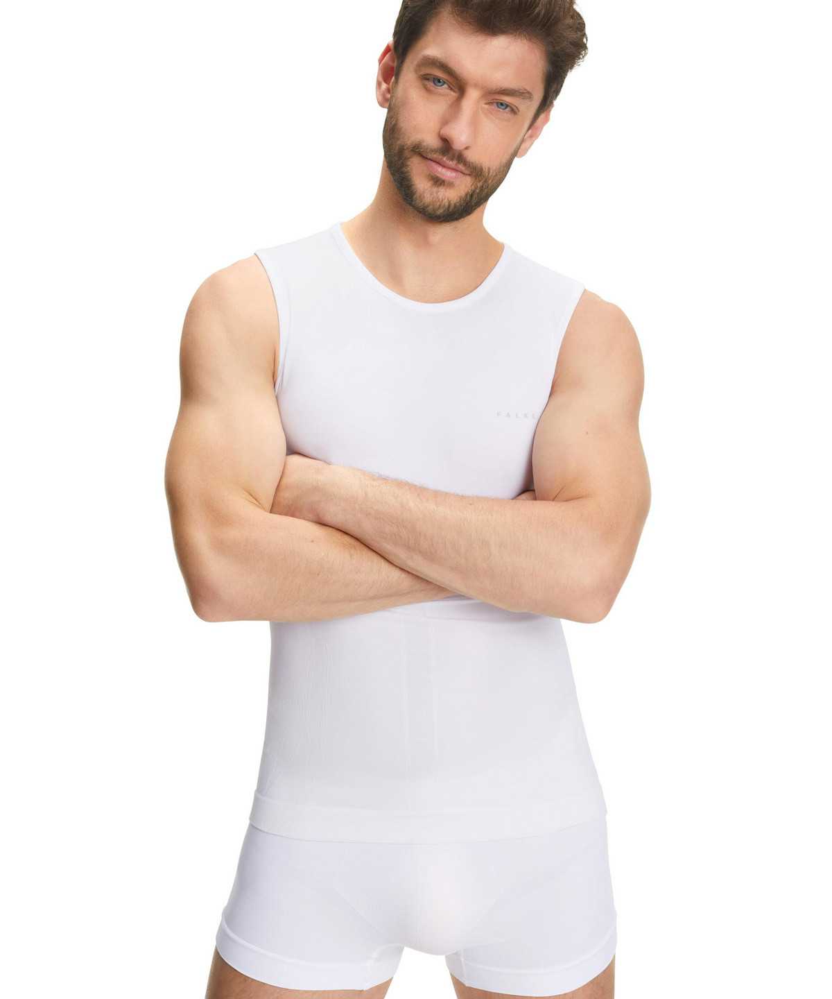 Pánské Functional Underwear Falke Singlet Warm Bílé | 3064STKJR