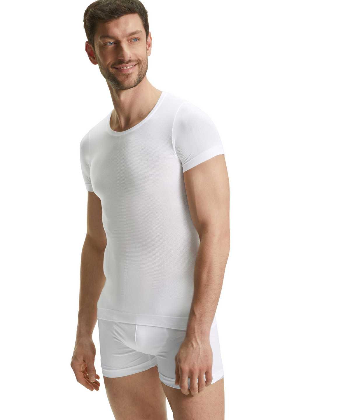 Pánské Functional Underwear Falke T-Shirt Ultralight Cool Bílé | 9327KQWTJ