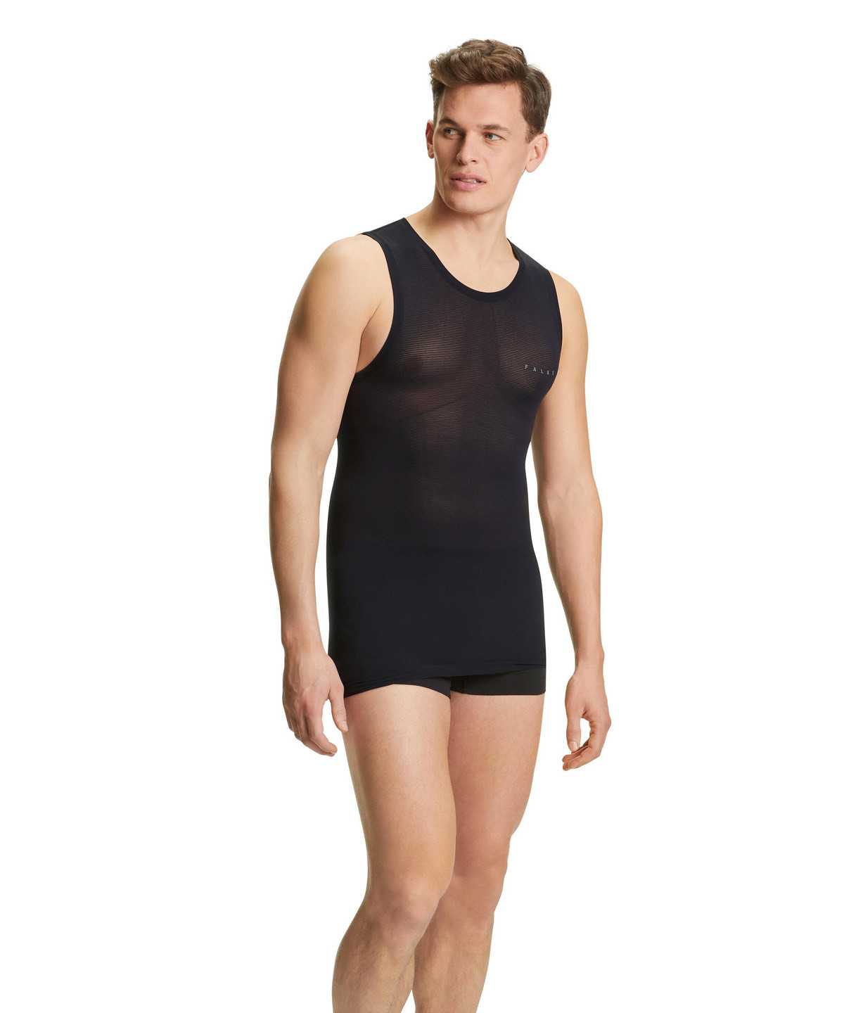 Pánské Functional Underwear Falke Top Ultralight Cool Černé | 4152MJEFA