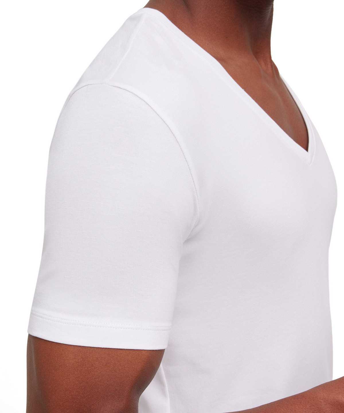 Pánské Košile S Krátkým Rukávem Falke 2-Pack T-Shirt V-neck Daily Comfort Bílé | 7896RNOVX