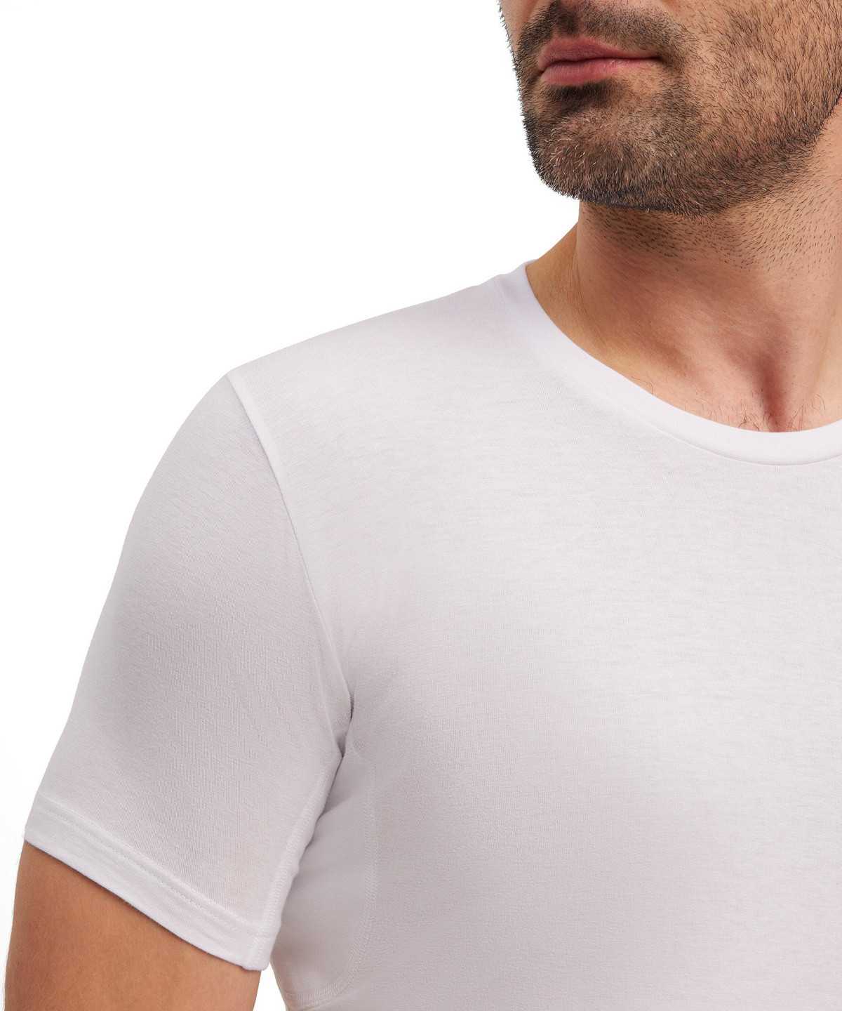 Pánské Košile S Krátkým Rukávem Falke T-Shirt Round-neck Daily Climate Control Bílé | 3642PNBEW