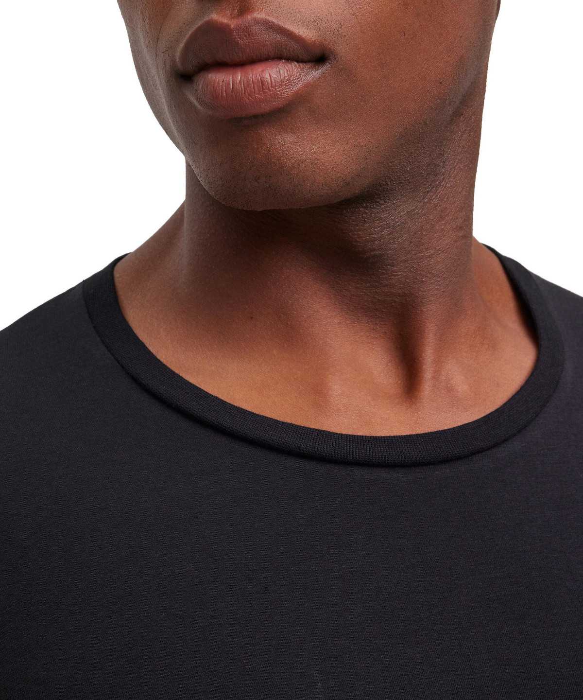 Pánské Košile S Krátkým Rukávem Falke T-Shirt Round-neck Daily Climate Control Černé | 4108HCOQP