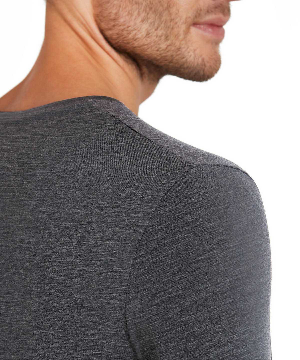 Pánské Košile S Krátkým Rukávem Falke T-Shirt V-neck Daily ClimaWool Šedé | 6510GMYTI