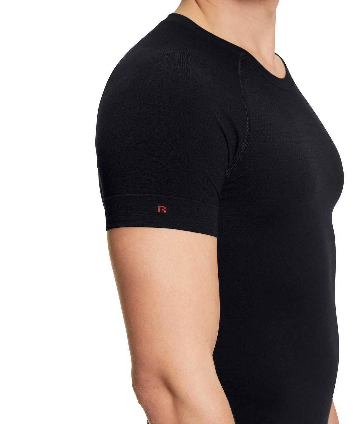 Pánské Košile S Krátkým Rukávem Falke T-Shirt Wool-Tech Light Černé | 9340VKRCW