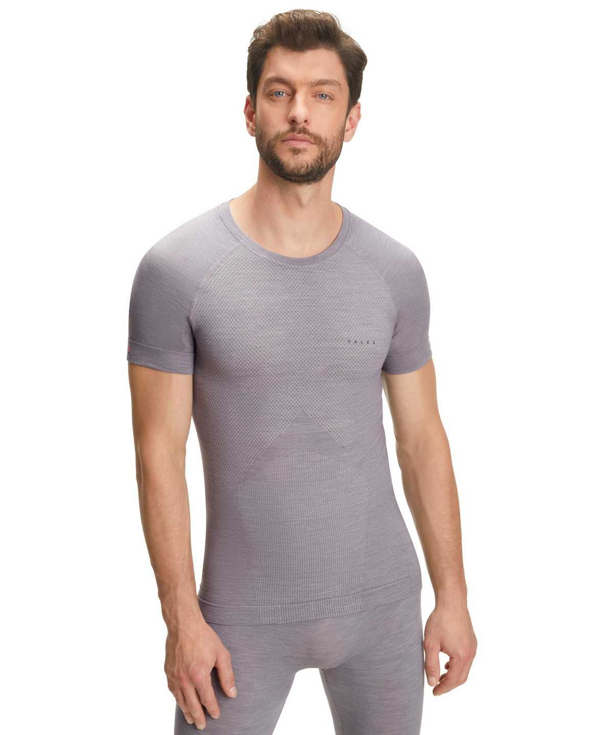 Pánské Košile S Krátkým Rukávem Falke T-Shirt Wool-Tech Light Šedé | 3480YCQOX