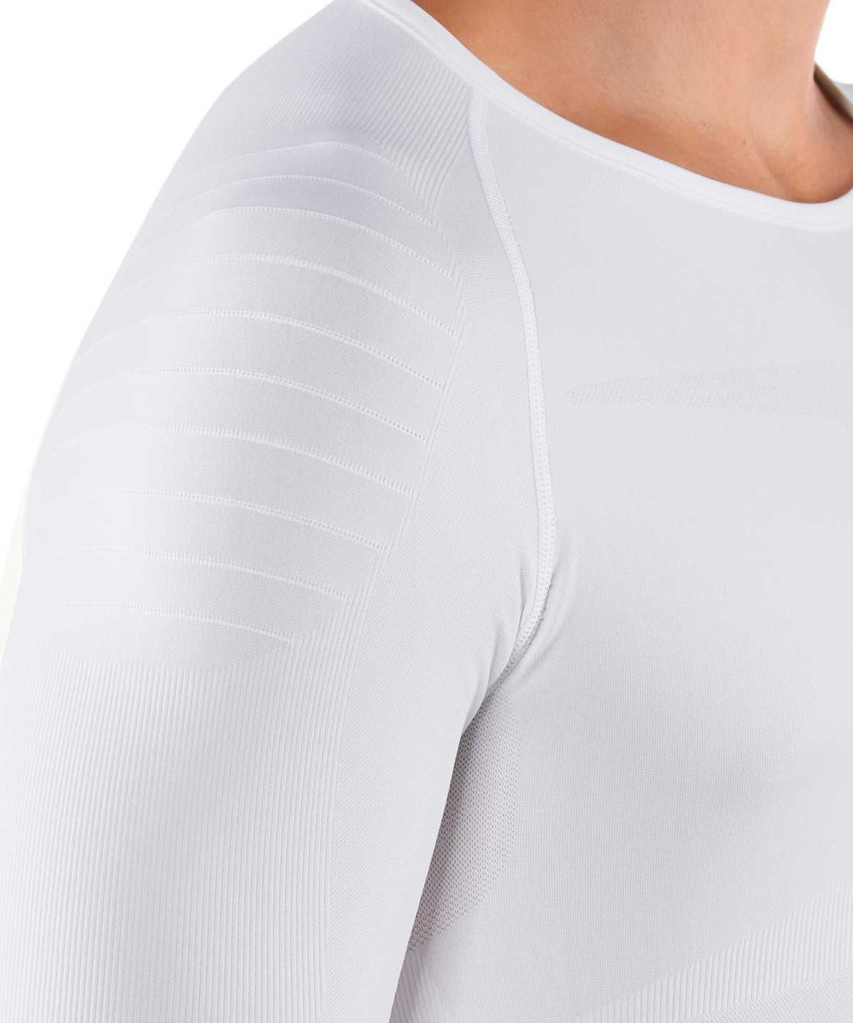 Pánské Long Sleeve T-Shirts Falke Long sleeve shirt Warm Bílé | 9042KGUEB