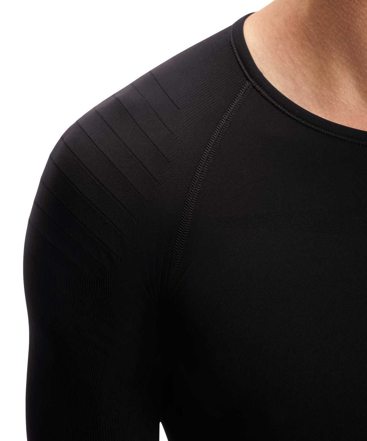 Pánské Long Sleeve T-Shirts Falke Long sleeve shirt Warm Černé | 1598LQXYF