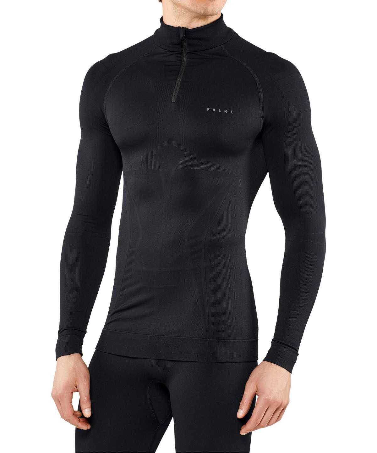 Pánské Long Sleeve T-Shirts Falke Long sleeve shirt Maximum Warm Černé | 3180CIPZD