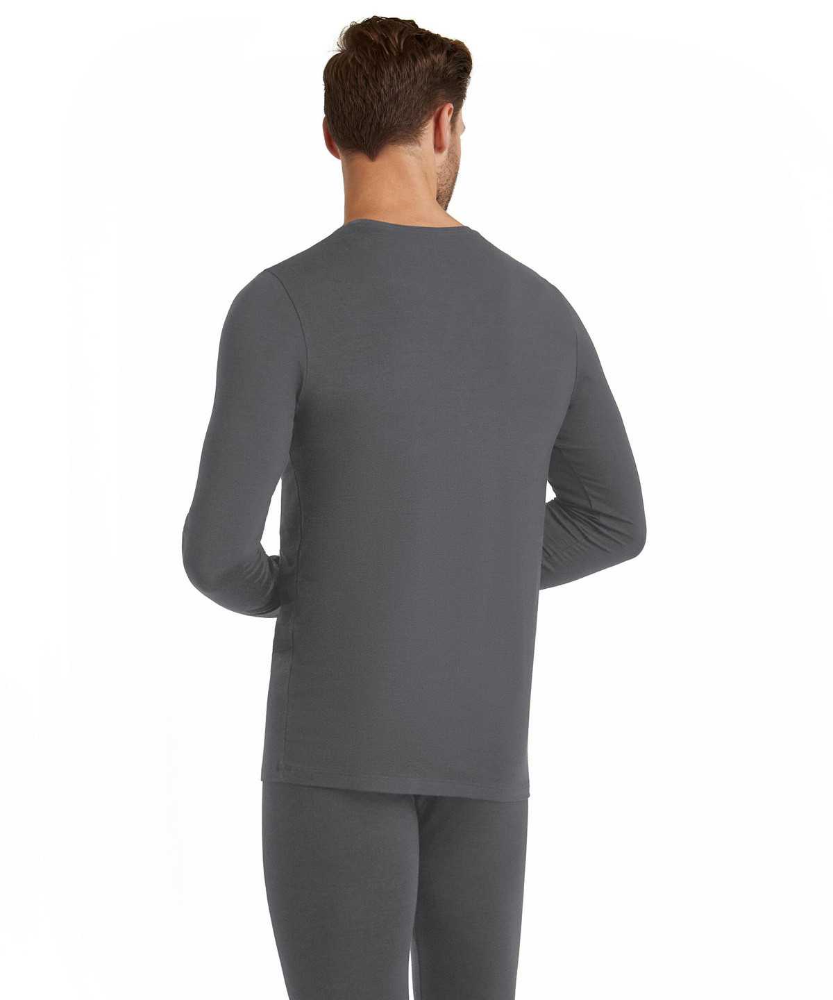 Pánské Long Sleeve T-Shirts Falke Long sleeve shirt Round-neck Daily ClimaWool Šedé | 0897EQGVX