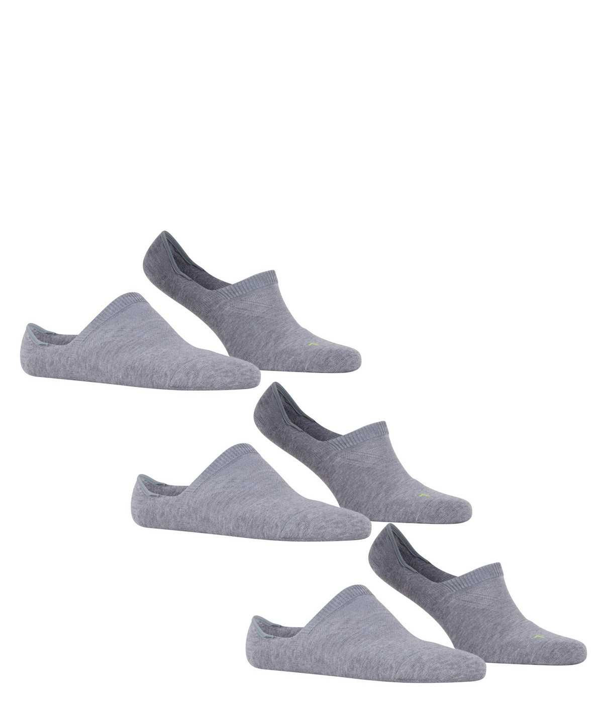 Pánské No Show Socks Falke Cool Kick 3-Pack Invisibles Šedé | 8305TCXSP