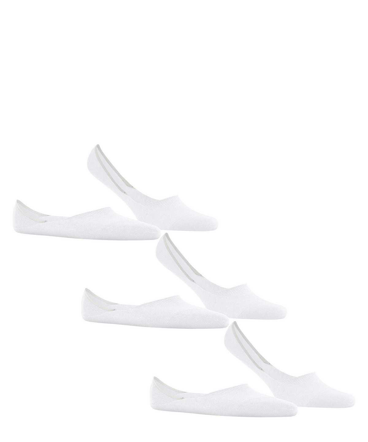 Pánské No Show Socks Falke Step Medium Cut 3-Pack Invisibles Bílé | 7254DLYCT