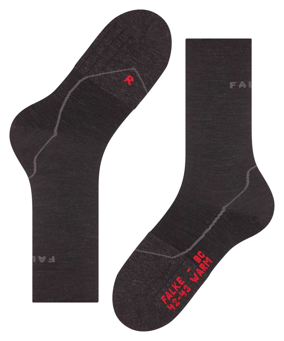 Pánské Ponožky Falke BC Warm Biking Socks Černé | 4921XIEPY