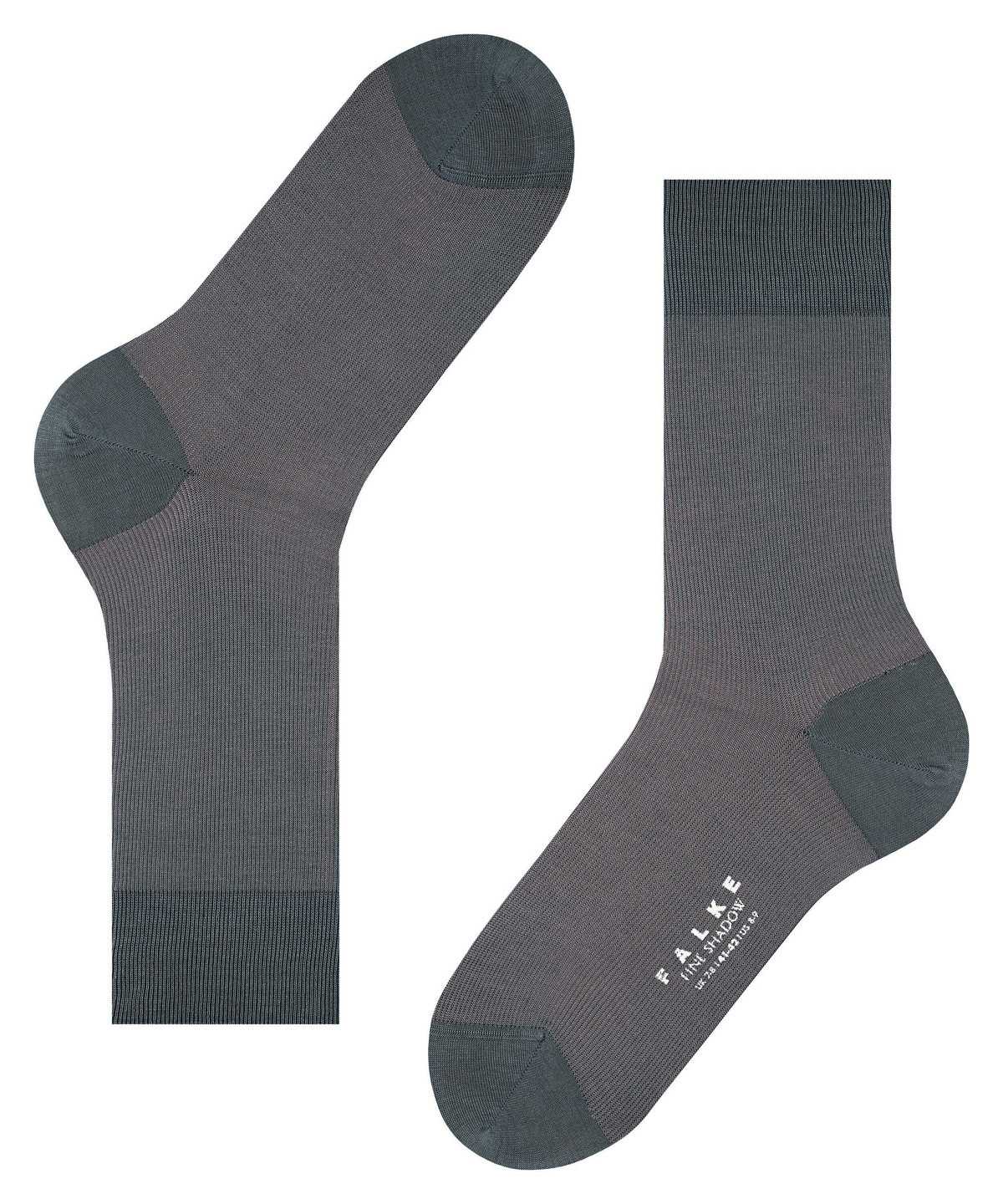 Pánské Ponožky Falke Fine Shadow Socks Šedé | 1608LVUIB