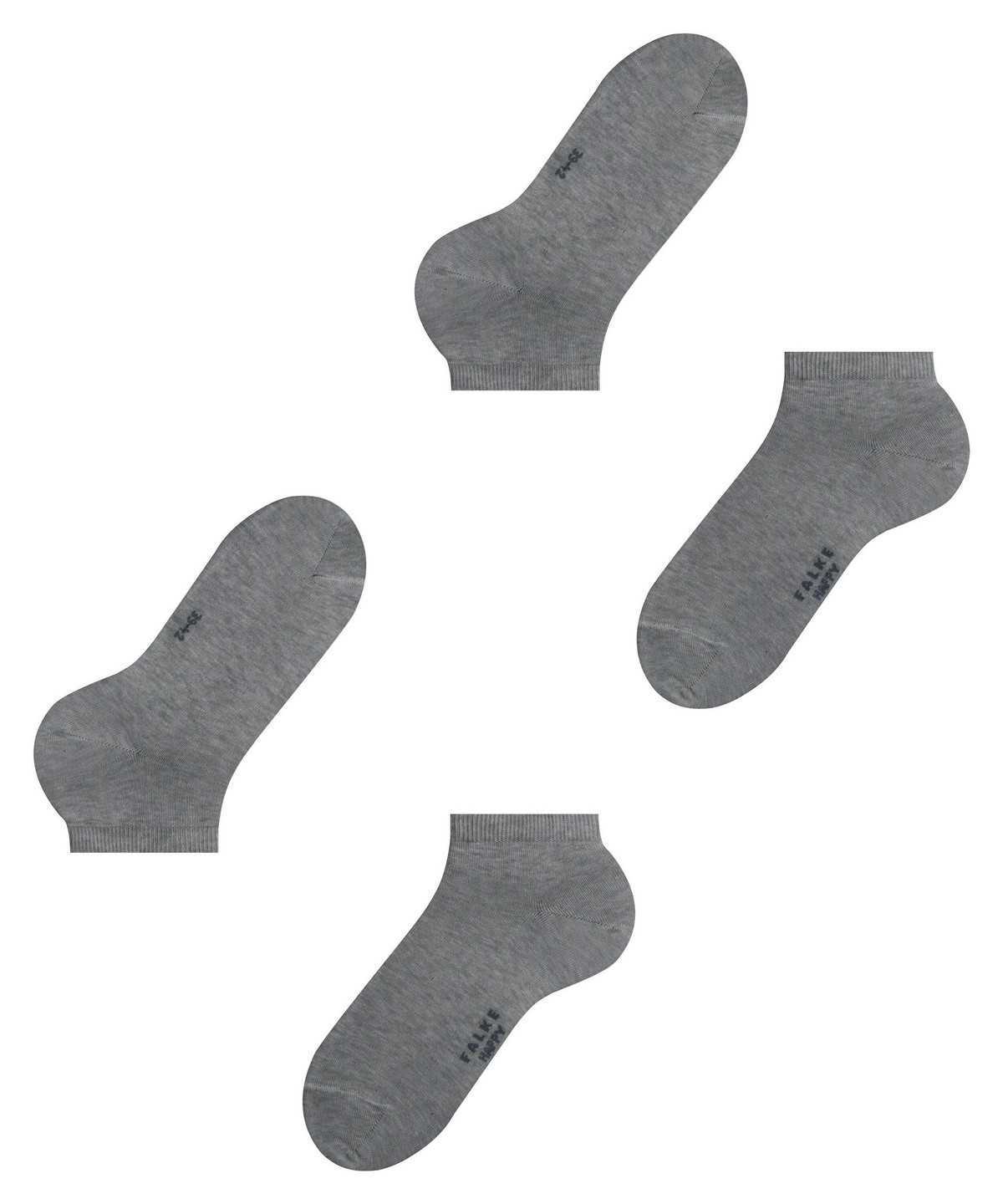 Pánské Ponožky Falke Happy 2-Pack Sneaker socks Šedé | 9714BCFDP