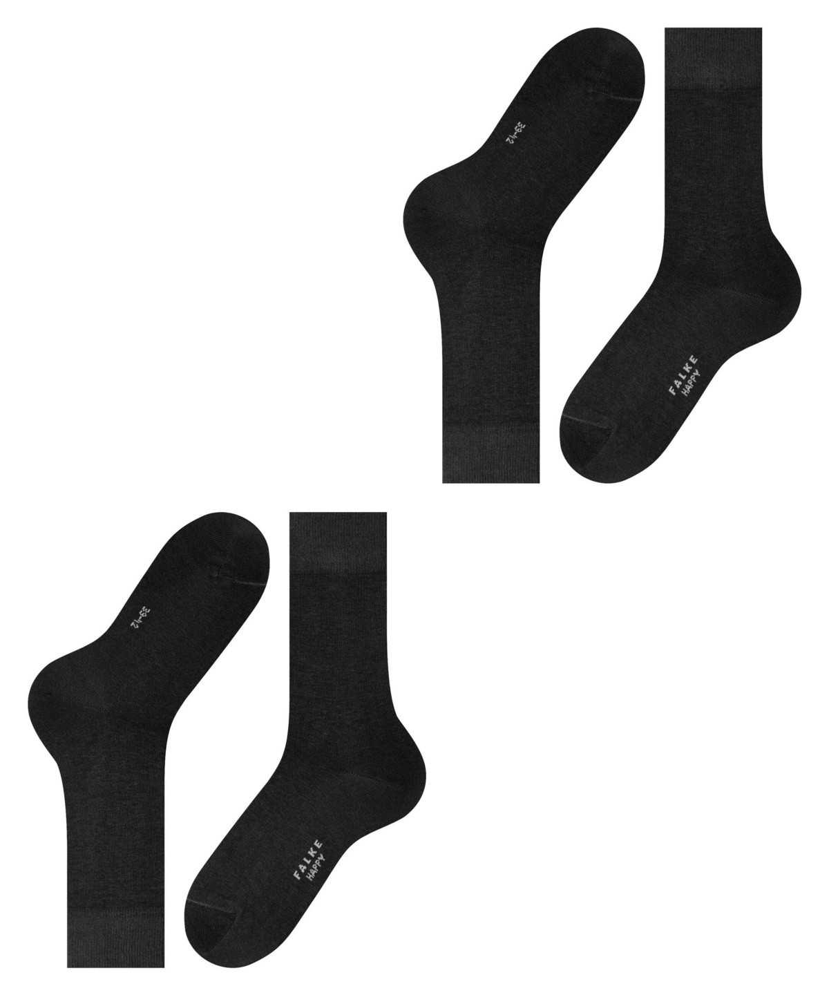 Pánské Ponožky Falke Happy 2-Pack Socks Černé | 9570SBHOA