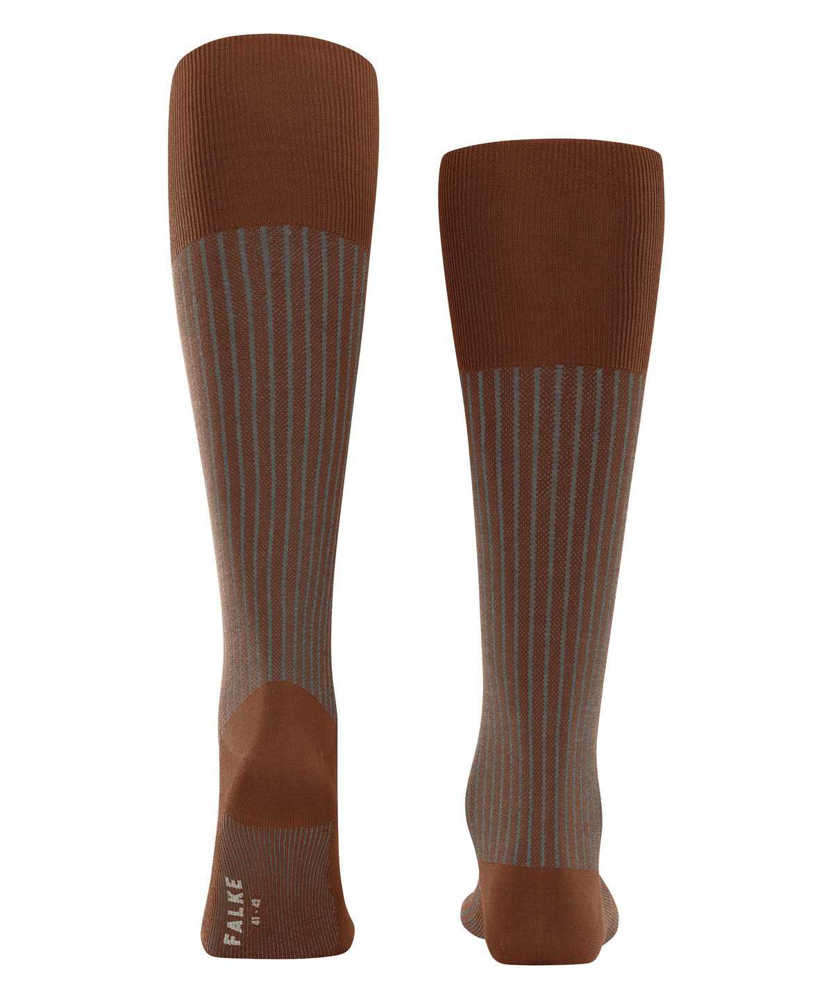 Pánské Ponožky Falke Oxford Stripe Knee-high Socks Hnědé | 8492EPBMR