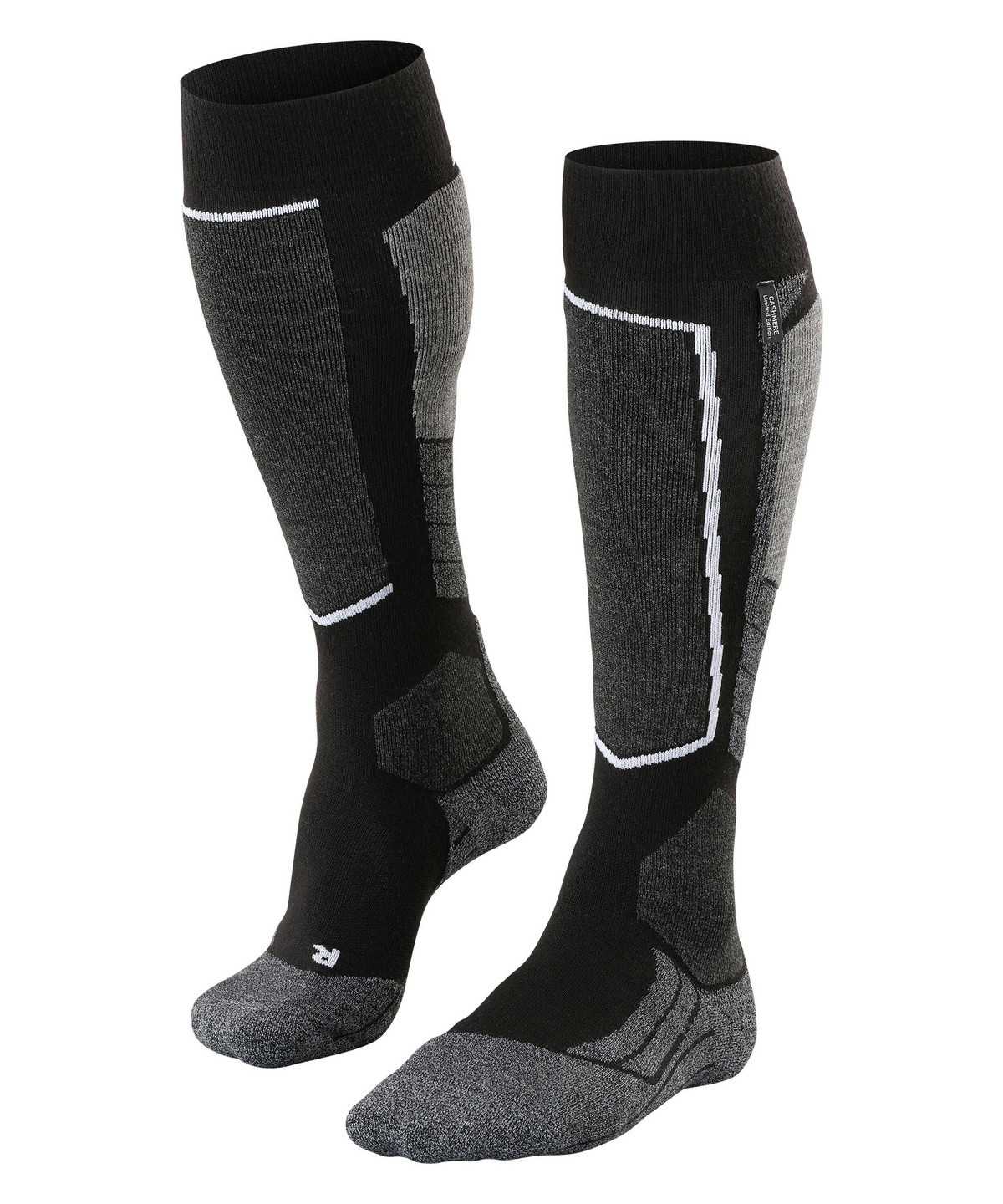 Pánské Ponožky Falke SK2 Intermediate Cashmere Skiing Knee-high Socks Černé | 2031PQCAS