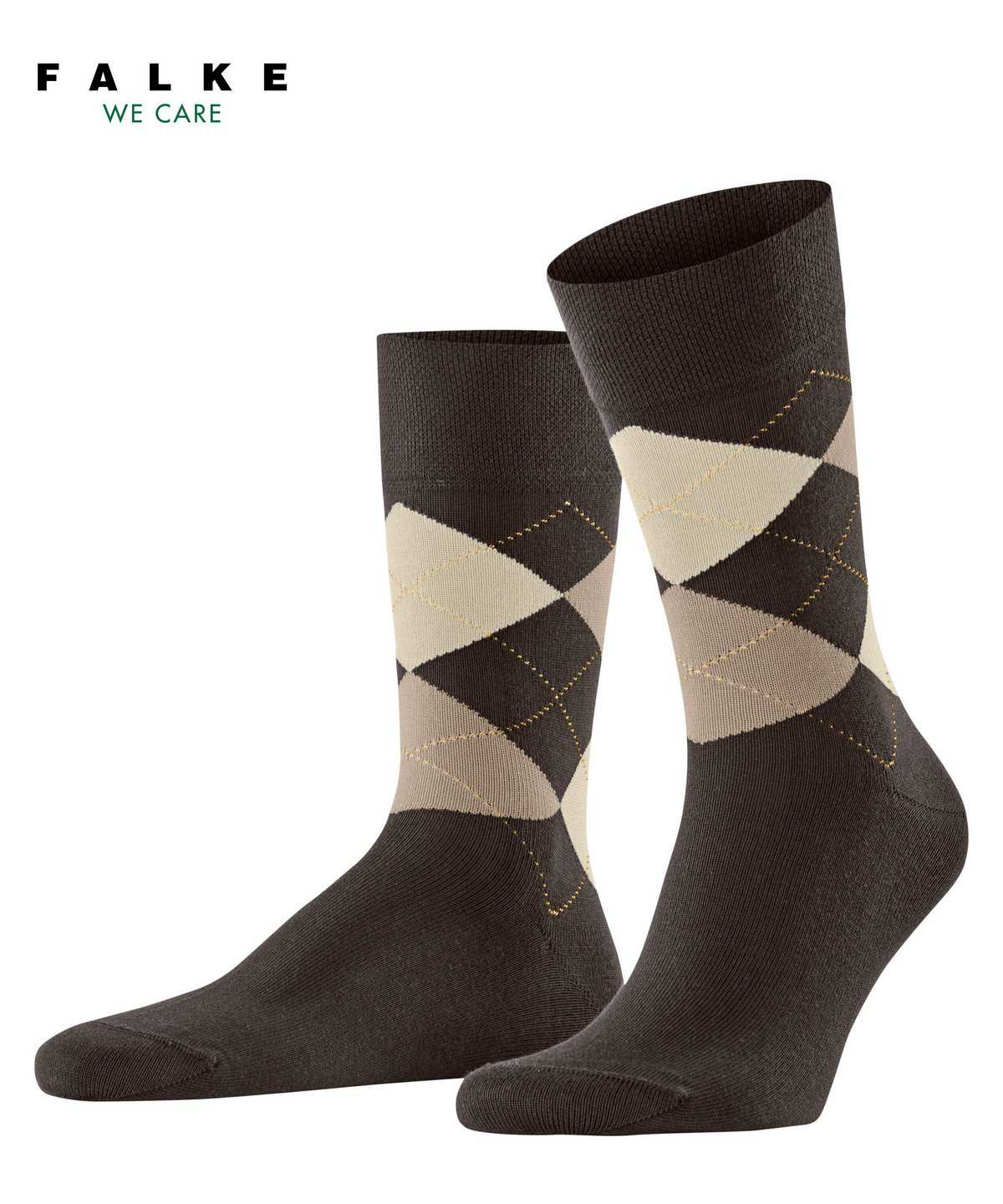 Pánské Ponožky Falke Sensitive Argyle Socks Hnědé | 8239VZALP