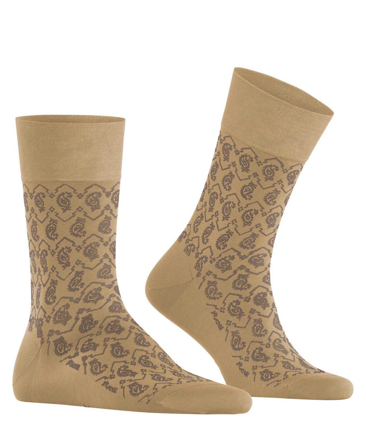 Pánské Ponožky Falke Sensitive Indian Tie Pattern Socks Béžový | 4958QHFOV