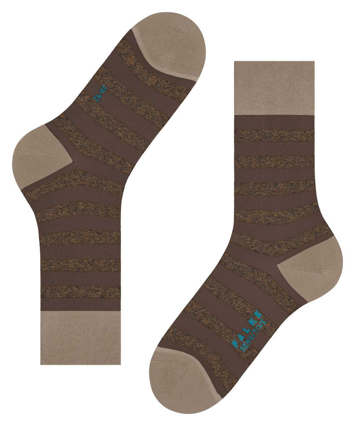 Pánské Ponožky Falke Sensitive Mapped Line Socks Hnědé | 2680PHVDQ