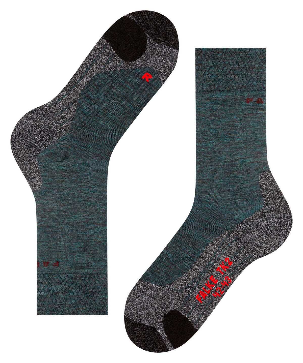 Pánské Ponožky Falke TK2 Explore Melange Trekking Socks Zelene | 6057PKOHL