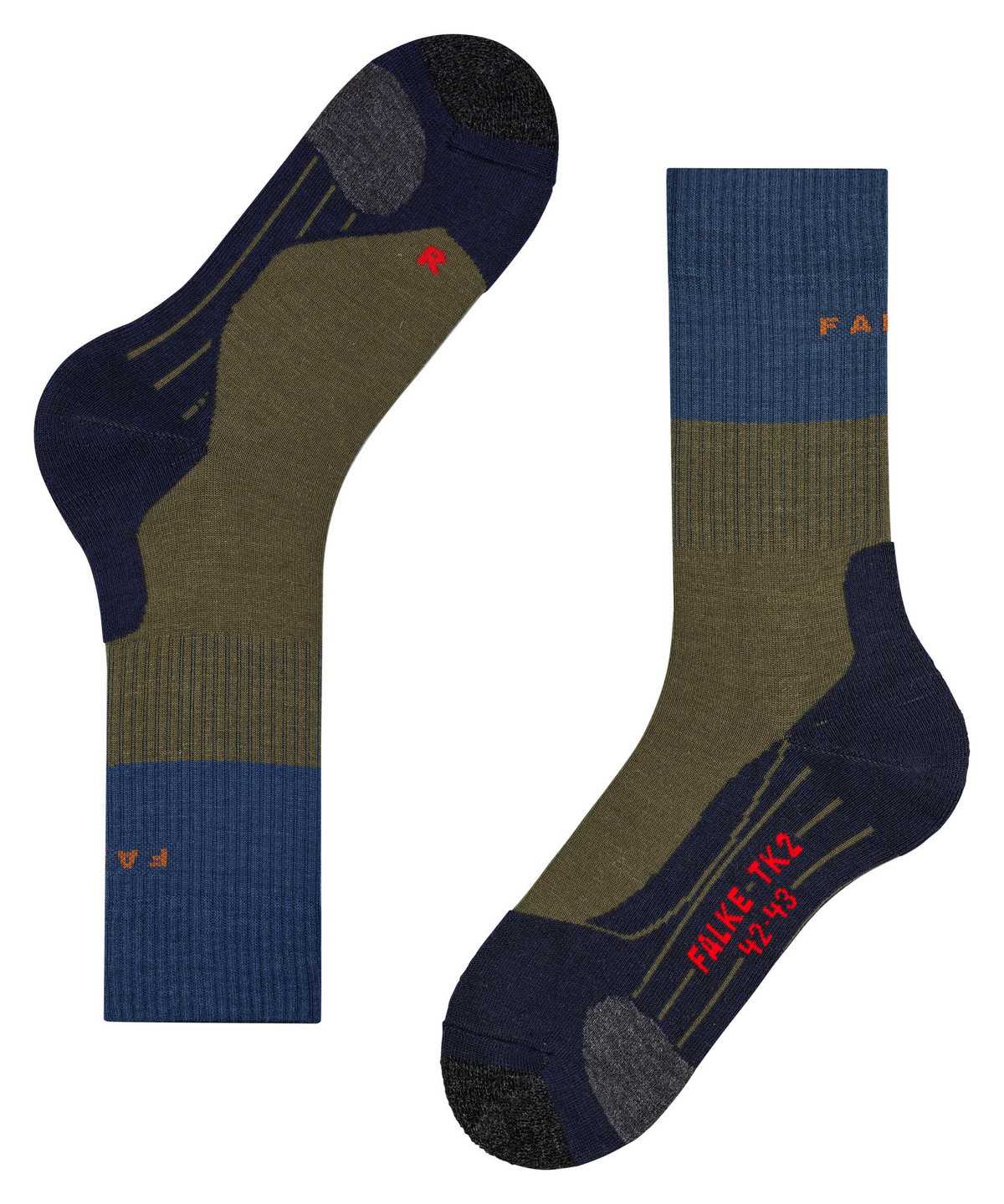 Pánské Ponožky Falke TK2 Explore Trekking Socks Zelene | 0874JBUTY