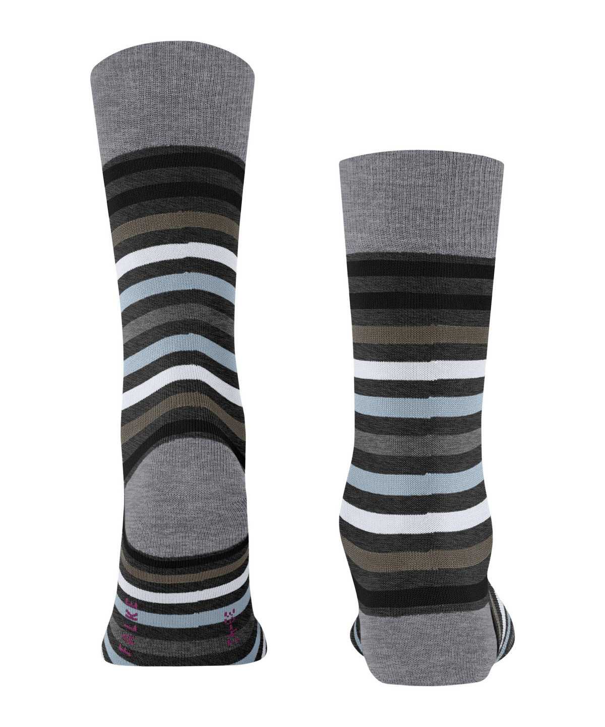 Pánské Ponožky Falke Tinted Stripe Socks Šedé | 4961YGZRS